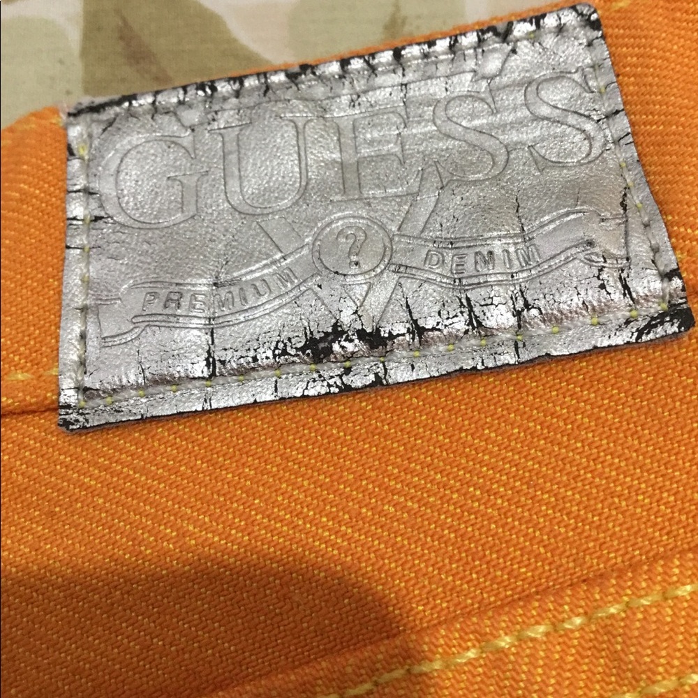 Tangerine Guess Denim Shorts - Picture 4 of 5